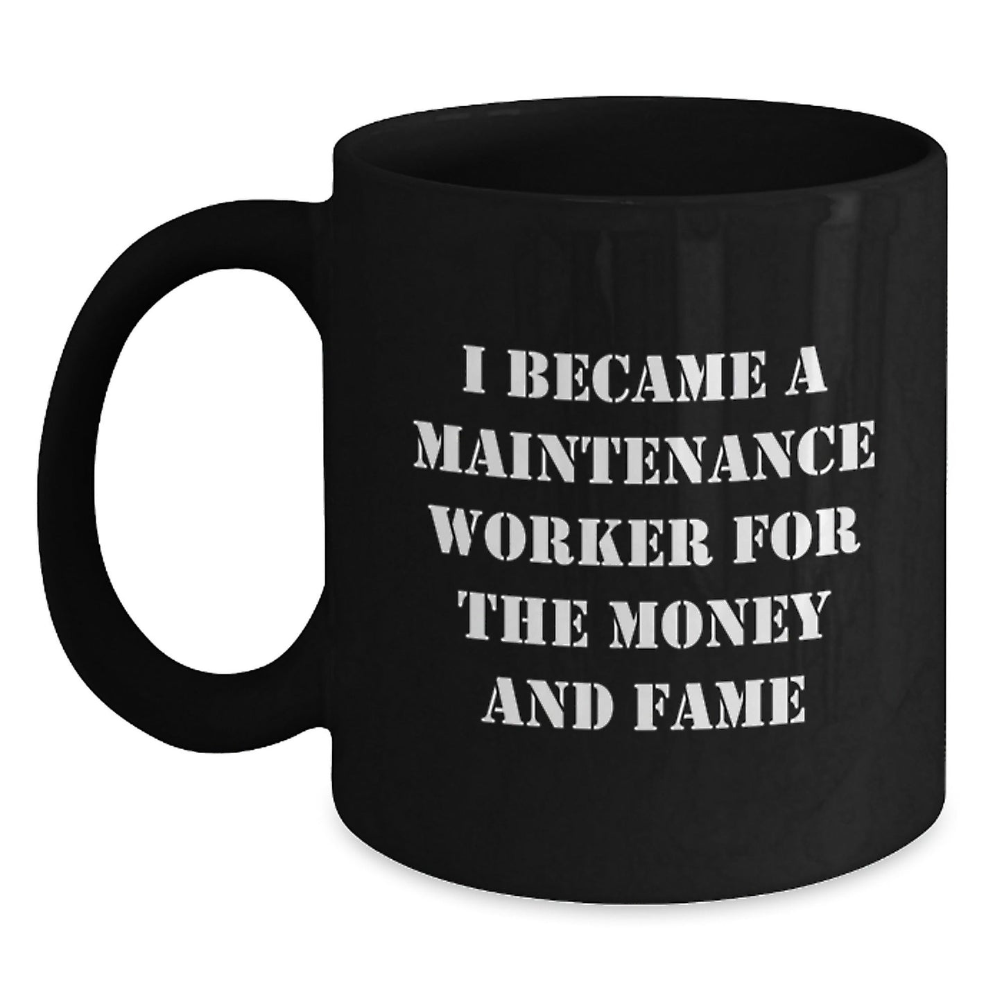 Funny Maintenance Worker Gifts, Gifts from Women to Coworkers, Inspirational Quote Black Coffee Mug, Perfect Graduation Unique Gifts for Maintenance Worker Men - Victory Thru Vision