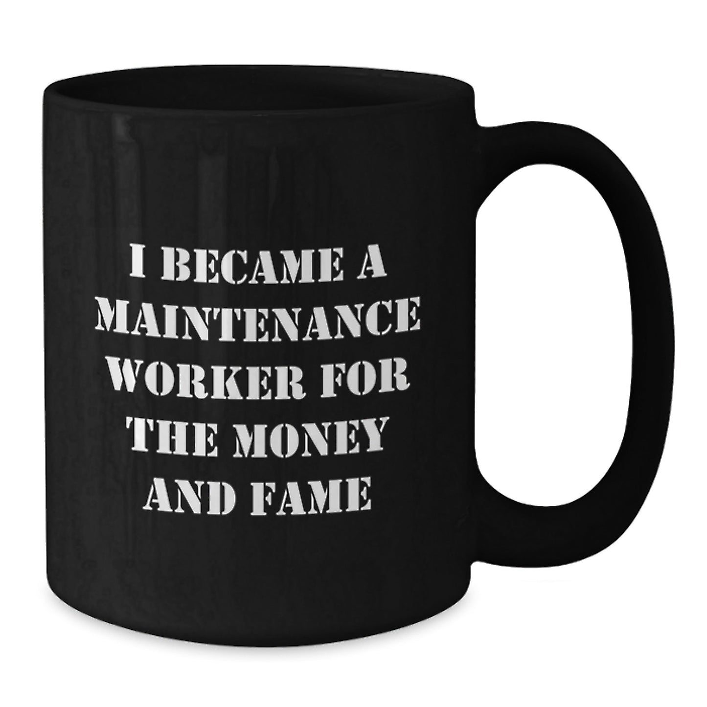Funny Maintenance Worker Gifts, Gifts from Women to Coworkers, Inspirational Quote Black Coffee Mug, Perfect Graduation Unique Gifts for Maintenance Worker Men - Victory Thru Vision