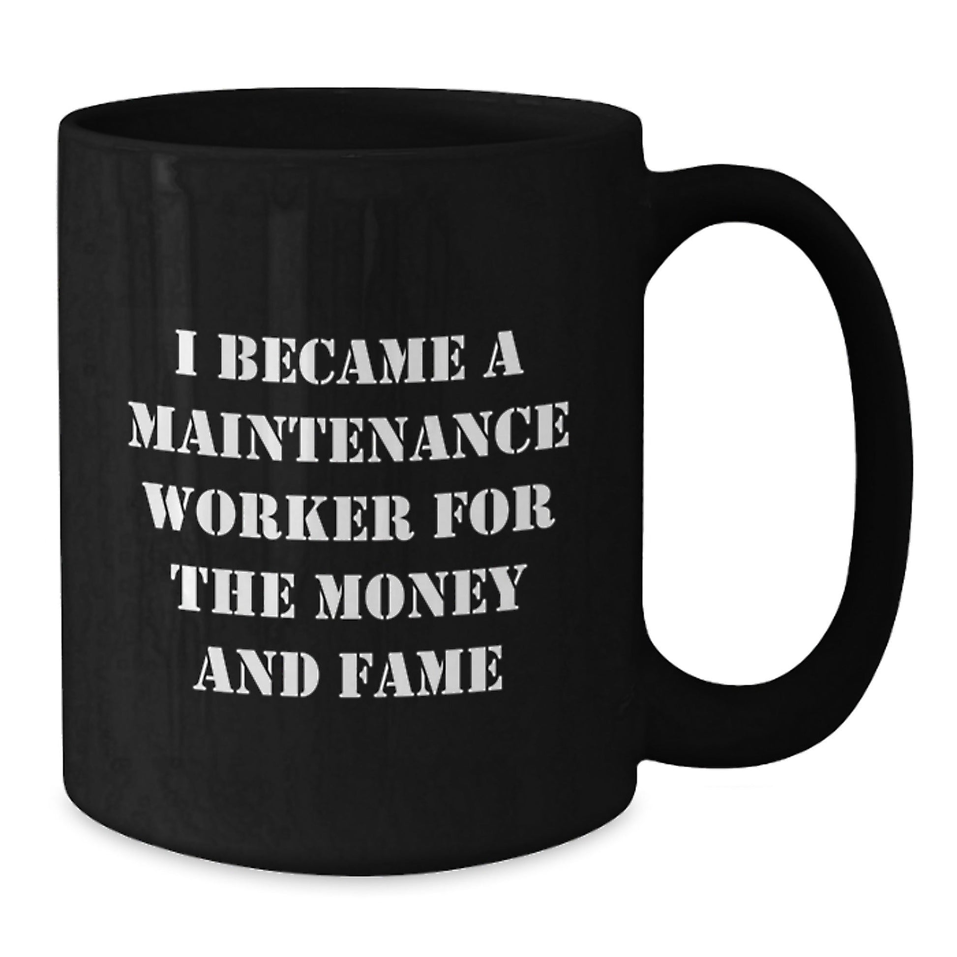 Funny Maintenance Worker Gifts, Gifts from Women to Coworkers, Inspirational Quote Black Coffee Mug, Perfect Graduation Unique Gifts for Maintenance Worker Men - Victory Thru Vision