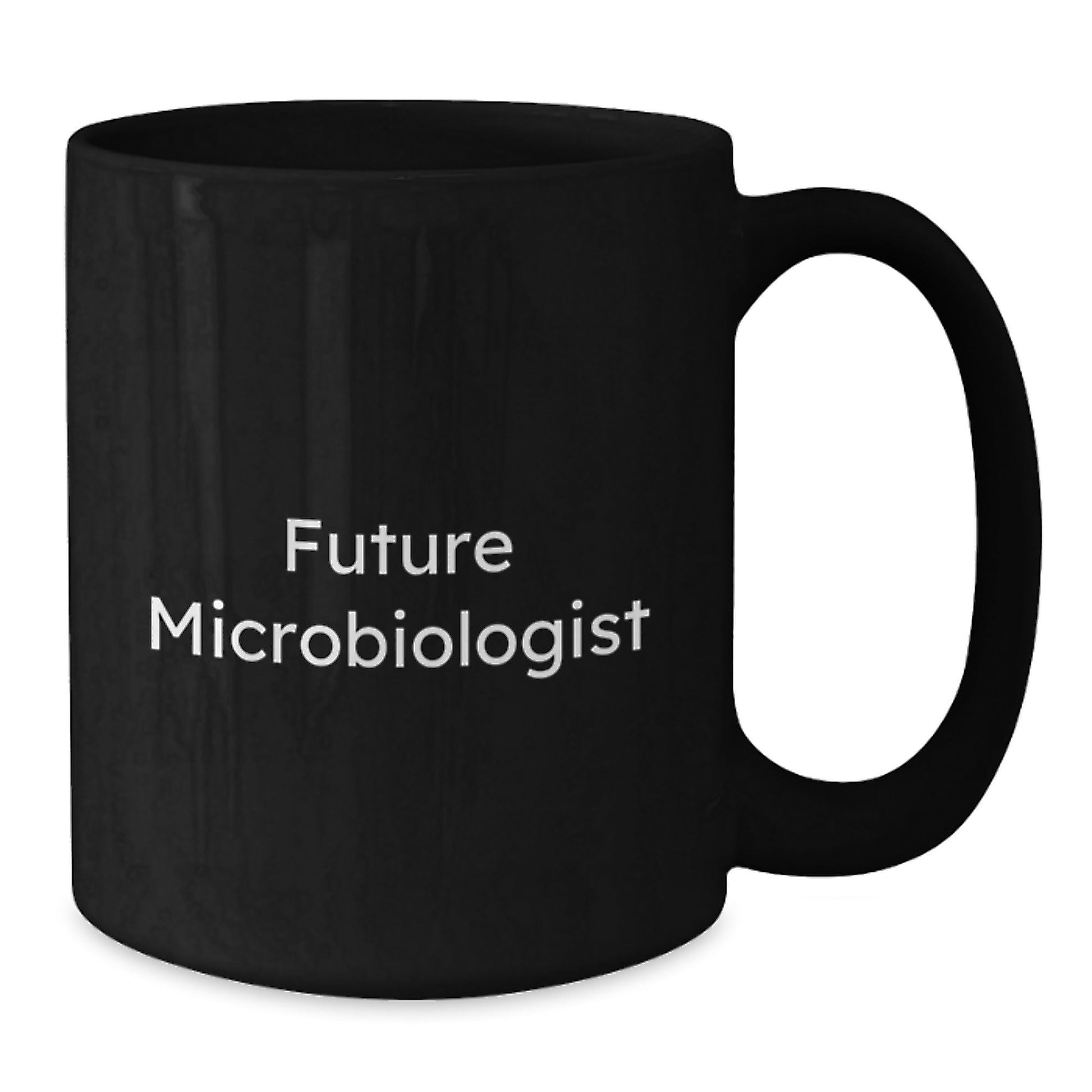 Funny Microbiologist Gifts for Future Microbiologist Graduation from Friends, Cute Black Coffee Mug - Victory Thru Vision