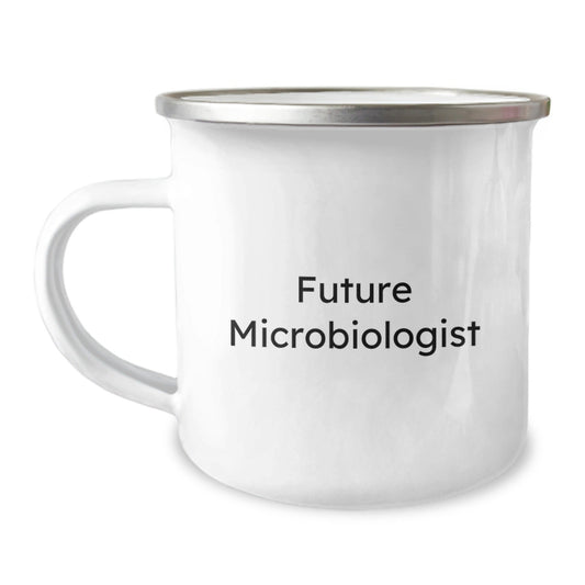 Funny Microbiologist Gifts for Future Microbiologists, Graduation Unique Gifts from Friends to Microbiologists, Camping Mug - 'Future Microbiologist' Printed - Victory Thru Vision