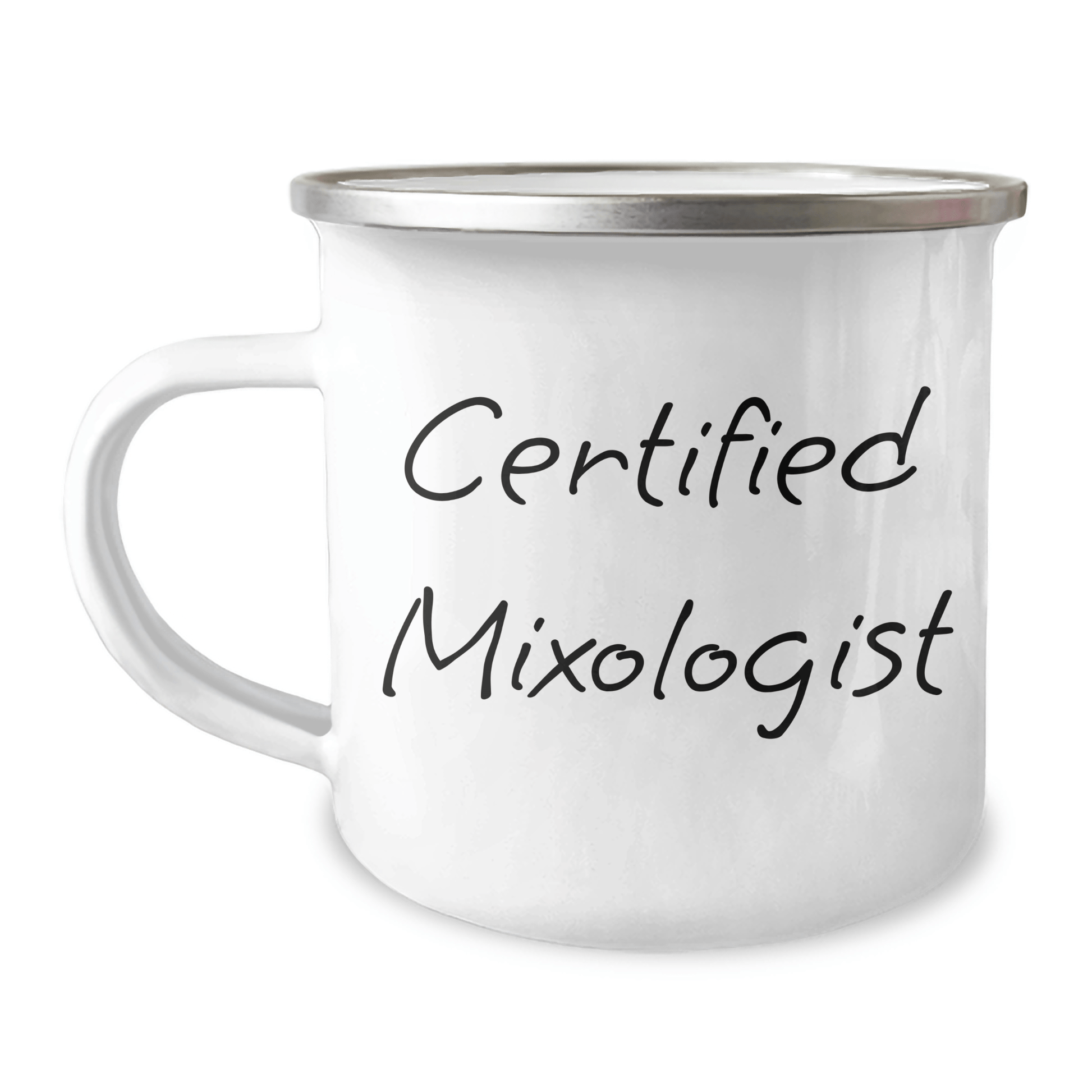 Funny Mixologist Gifts for Men from Family, Camping Mugs for Father's Day, Certified Mixologist Quote, 12 oz Stainless Steel - Victory Thru Vision 