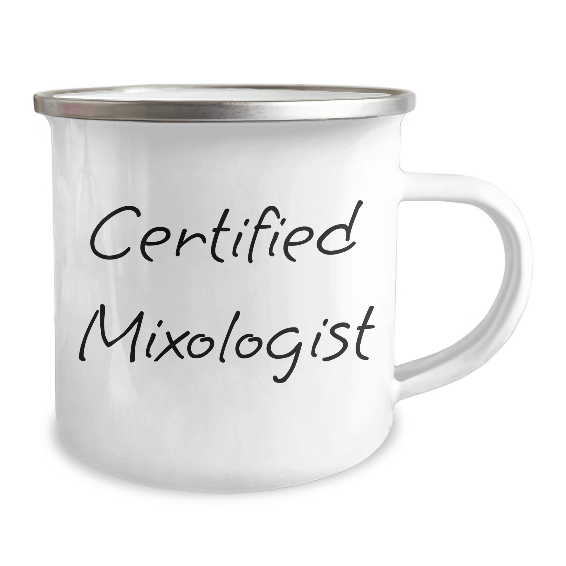 Funny Mixologist Gifts for Men from Family, Camping Mugs for Father's Day, Certified Mixologist Quote, 12 oz Stainless Steel - Victory Thru Vision 