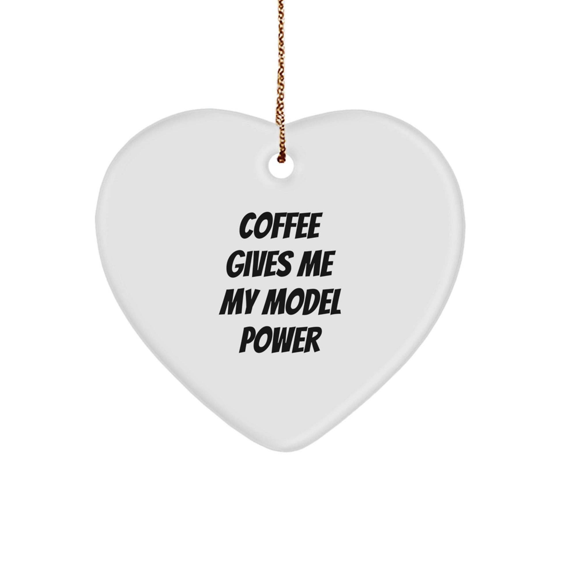 Funny Model Power Heart Ornament Gifts from Friends for Christmas - Victory Thru Vision