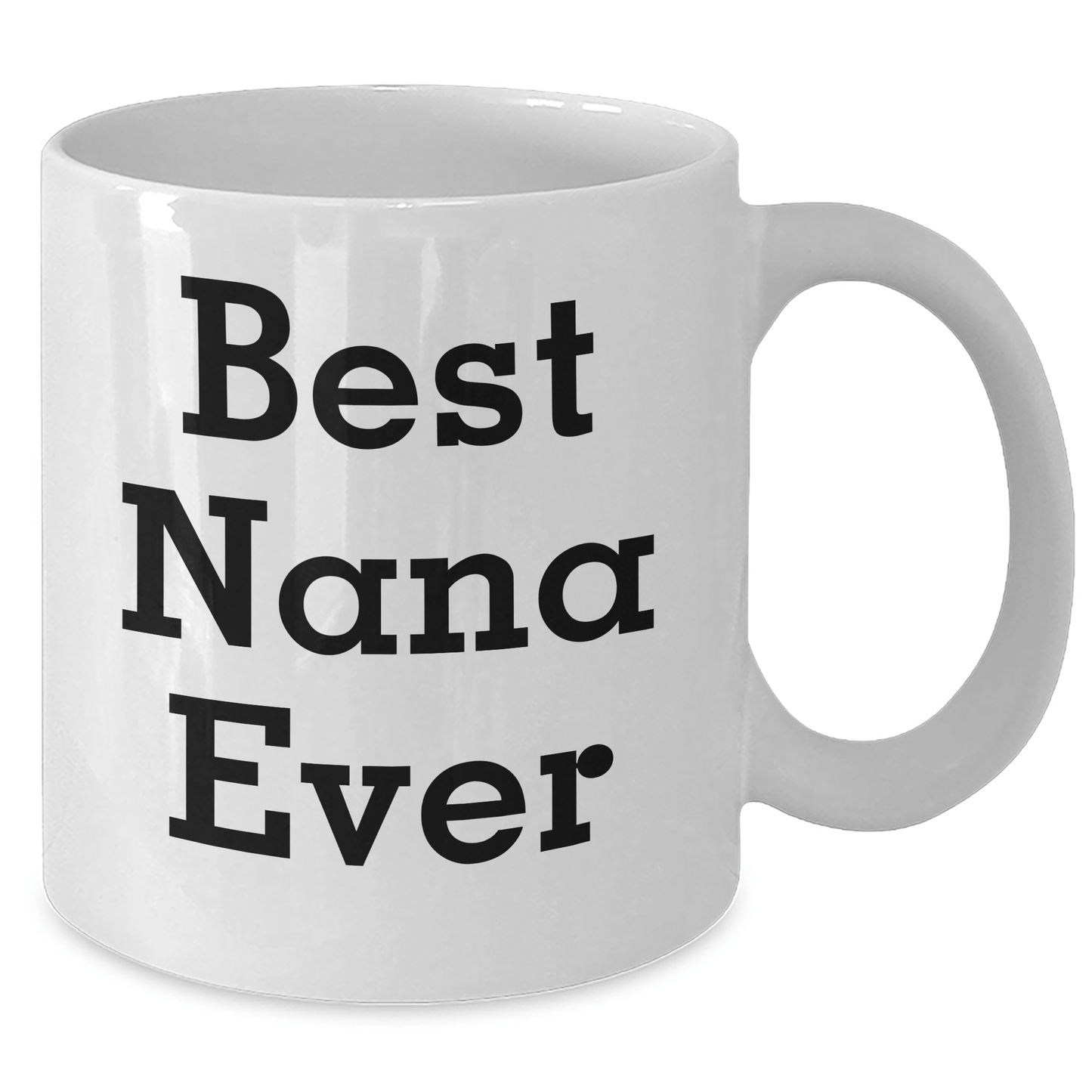 Funny Nana Gifts from Men to Best Nana Ever White Coffee Mug, White Ceramic Mug for Father's Day - Victory Thru Vision 