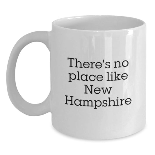 Funny New Hampshire Quote Gift for Men from New Hampshire, White Coffee Mug, Birthday Unique Gifts - Victory Thru Vision