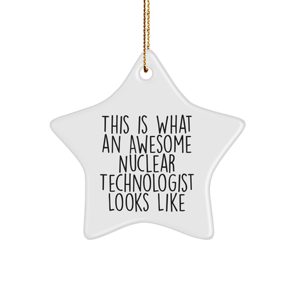 Funny Nuclear Technologist Gifts from Friends - Inspirational Star Ornament for Him, Her, Family, or Coworkers - Christmas Unique Gifts - Victory Thru Vision 