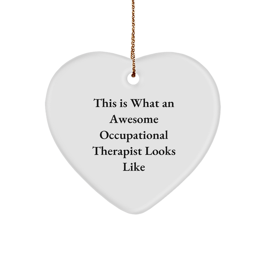 Funny Occupational Therapist Gifts from Men to Friends, Heart Ornament for Christmas - Victory Thru Vision