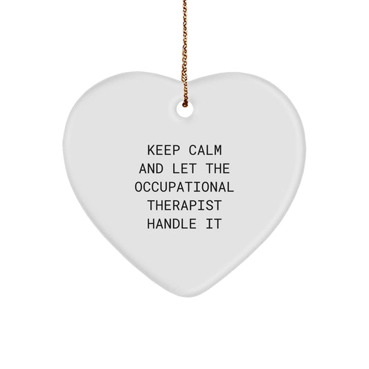 Funny Occupational Therapist Heart Ornament Gifts from Friends Christmas Unique Presents for Occupational Therapist - Victory Thru Vision