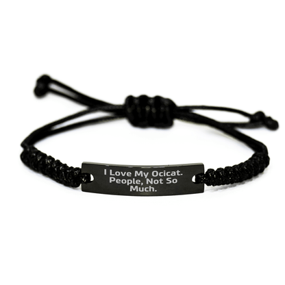 Funny Ocicat Lover's Rope Bracelet Gifts from Friends to Family - Victory Thru Vision 