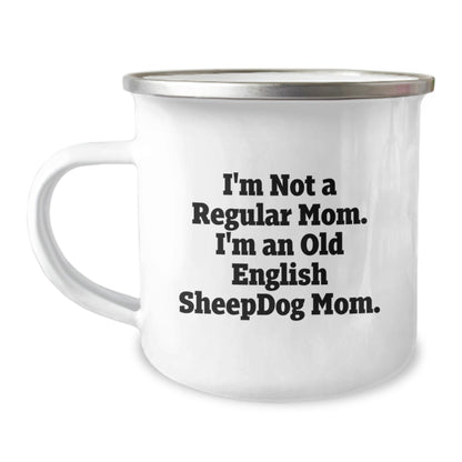 Funny Old English SheepDog Mom Gifts from Friends for Graduation Unique Old English SheepDog Camping Mug - Victory Thru Vision