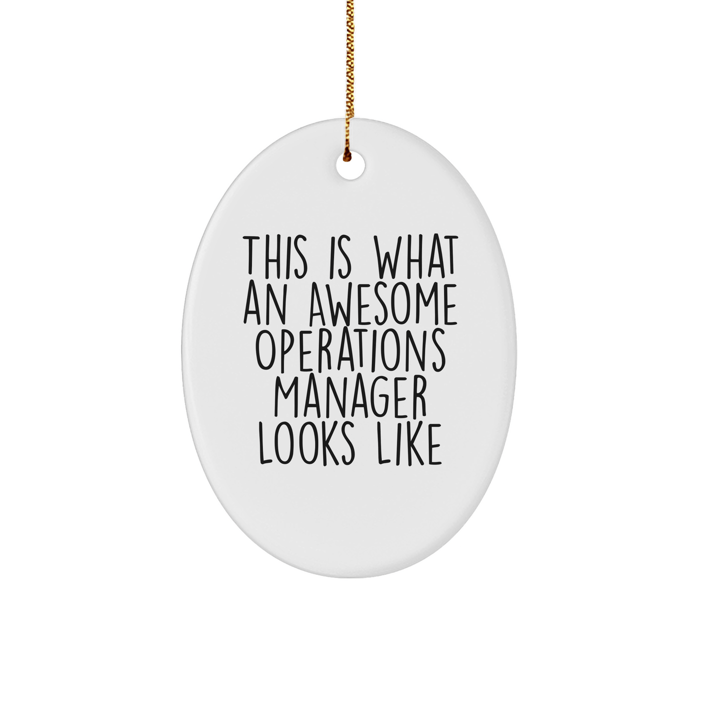 Funny Operations Manager Gifts for Him, This Is What An Awesome Operations Manager Looks Like, Oval Ornament, Christmas Unique Presents from Family - Victory Thru Vision 