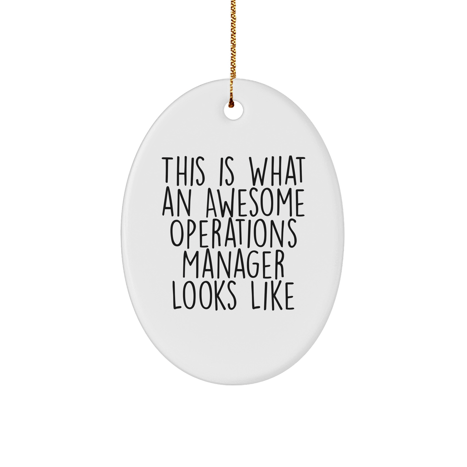 Funny Operations Manager Gifts for Him, This Is What An Awesome Operations Manager Looks Like, Oval Ornament, Christmas Unique Presents from Family - Victory Thru Vision 