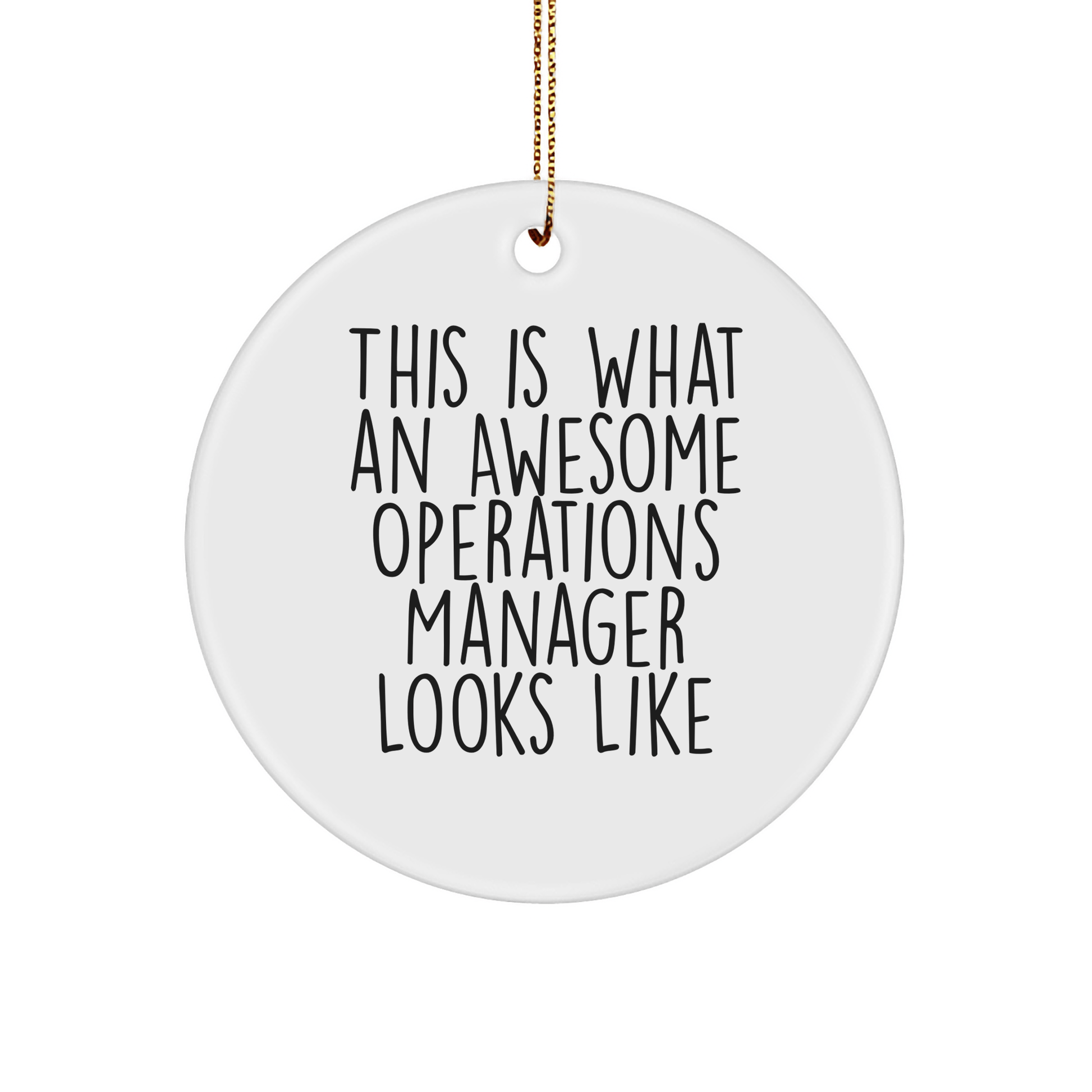 Funny Operations Manager Gifts for Men, Women, or Coworkers - This Is What An Awesome Operations Manager Looks Like Circle Ornament, Perfect Christmas Unique Gift - Victory Thru Vision 