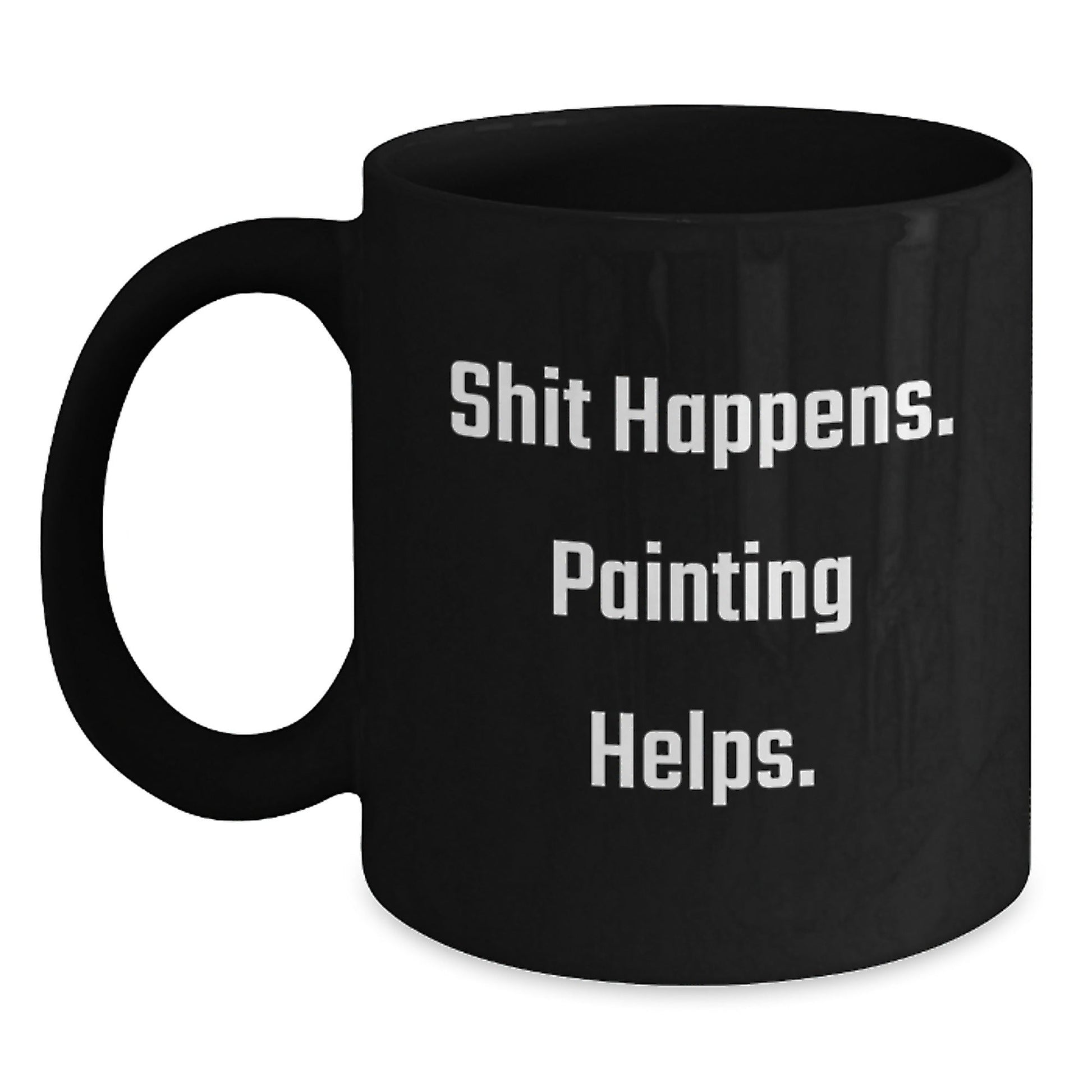 Funny Painting Gifts for Men, Women, Friends, Coworkers, Family - Shit Happens Painting Helps Graduation Unique Gifts from Friends, Family - Victory Thru Vision