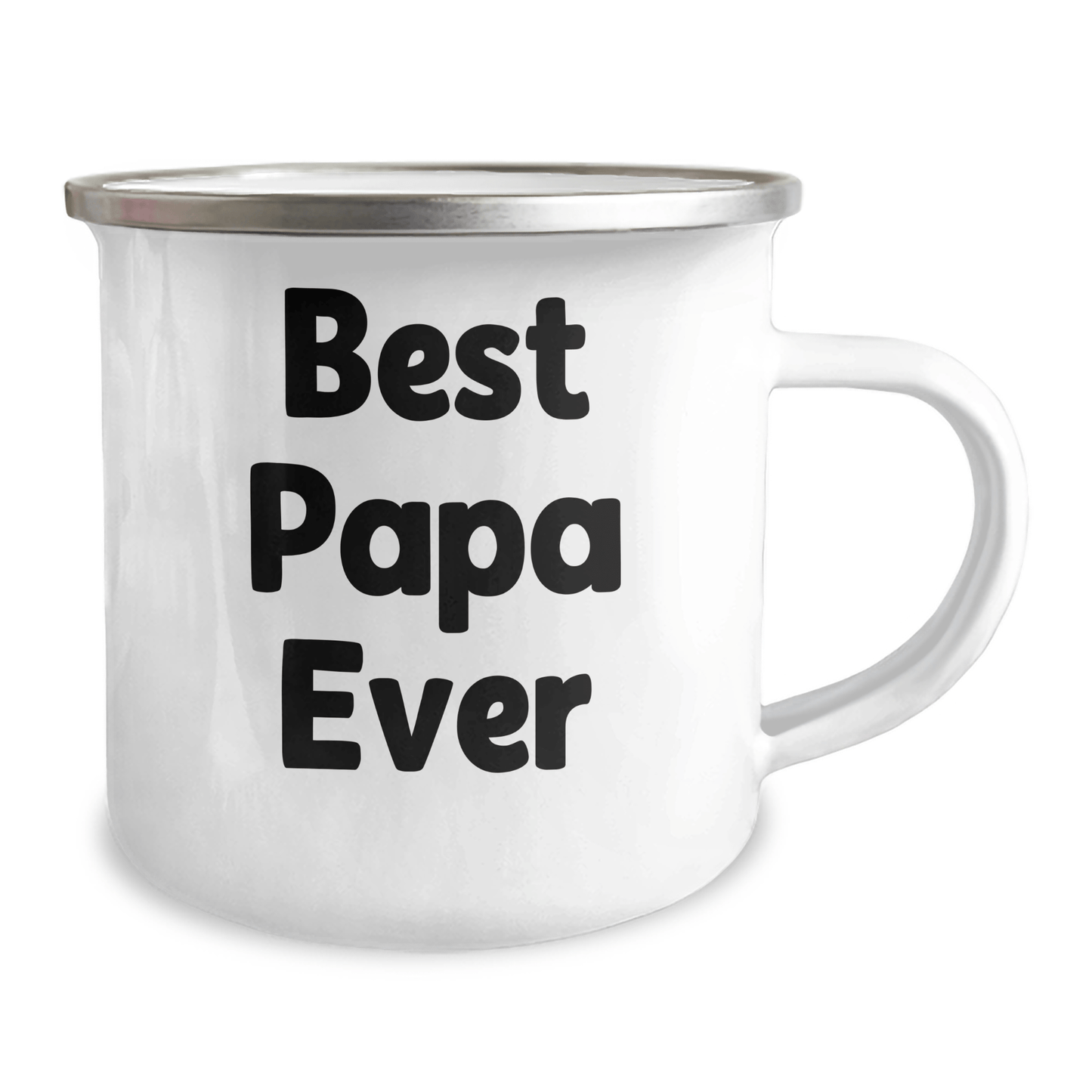Funny Papa Camping Mug, Best Papa Ever Quote, 12 oz Stainless Steel, Gifts from Men to Papa, Unique Graduation Gifts for Papa - Victory Thru Vision