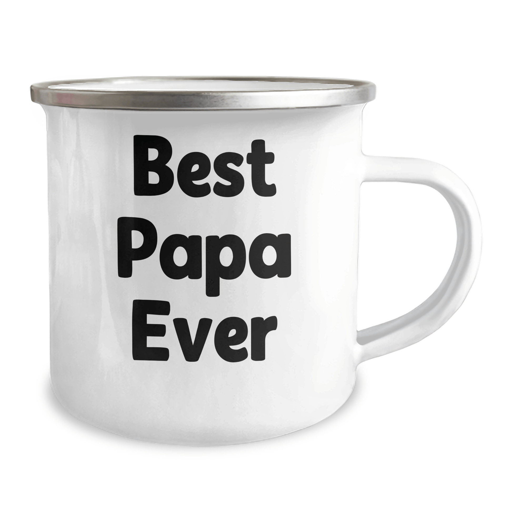 Funny Papa Camping Mug, Best Papa Ever Quote, 12 oz Stainless Steel, Gifts from Men to Papa, Unique Graduation Gifts for Papa - Victory Thru Vision