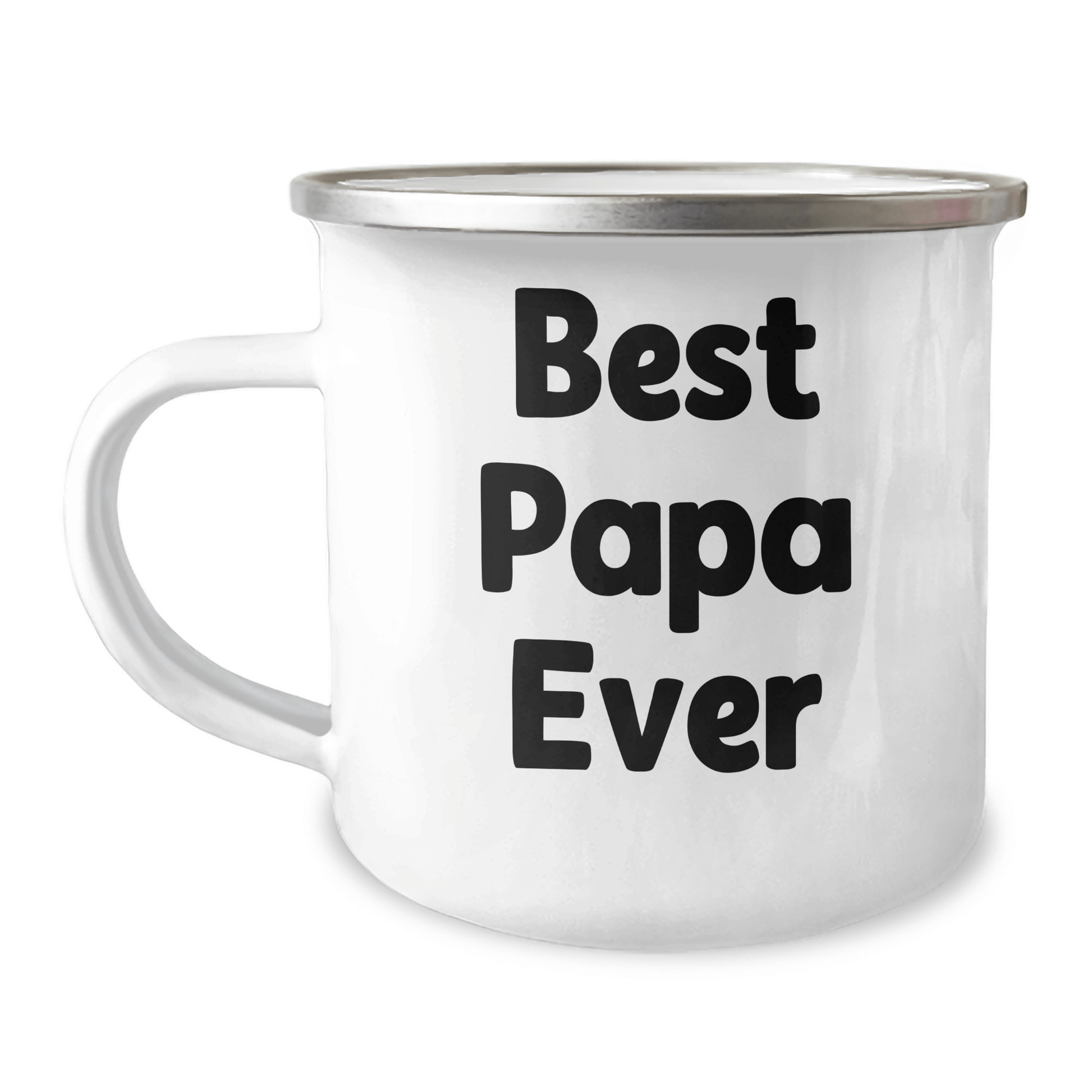 Funny Papa Camping Mug, Best Papa Ever Quote, 12 oz Stainless Steel, Gifts from Men to Papa, Unique Graduation Gifts for Papa - Victory Thru Vision