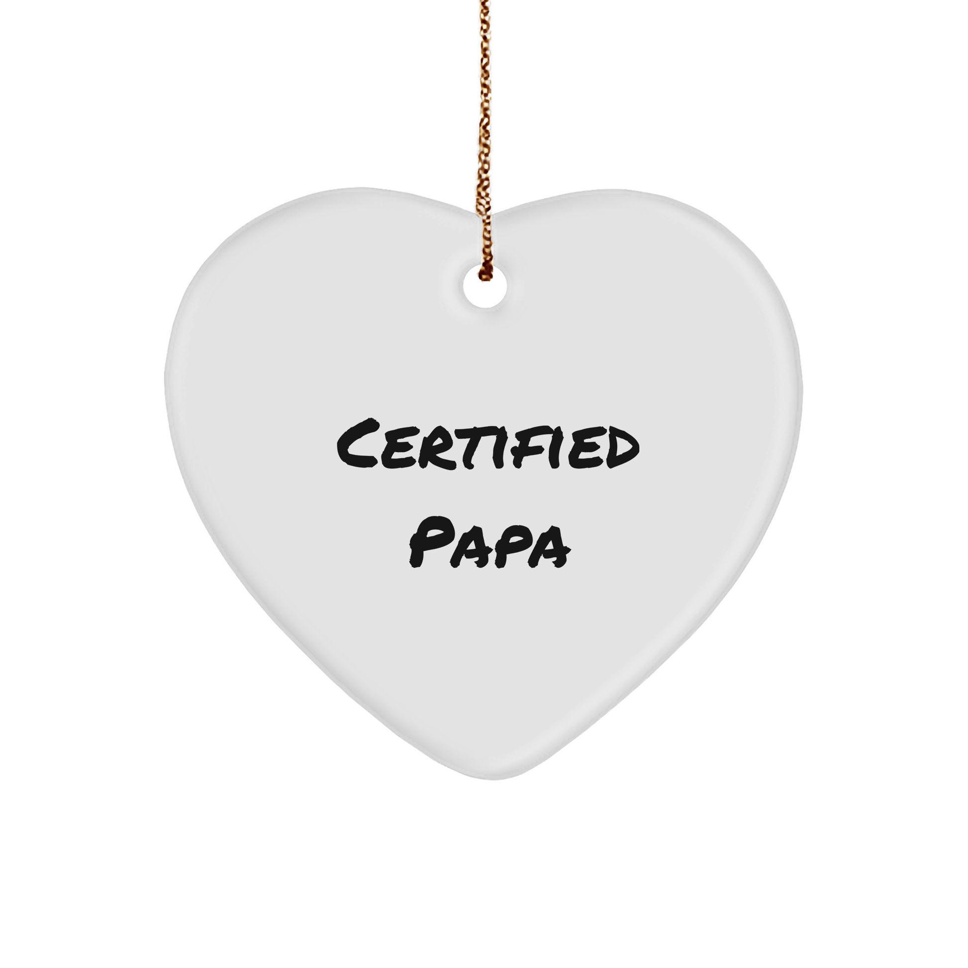 Funny Papa Gifts from Family, Heart Ornament for Papa, Christmas Unique Presents - Victory Thru Vision 