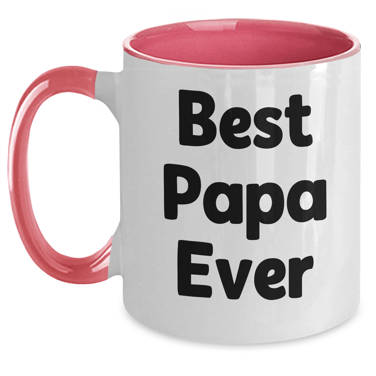 Funny Papa Gifts from Friends and Family - Best Papa Ever Two Tone Coffee Mug for Graduation - Victory Thru Vision