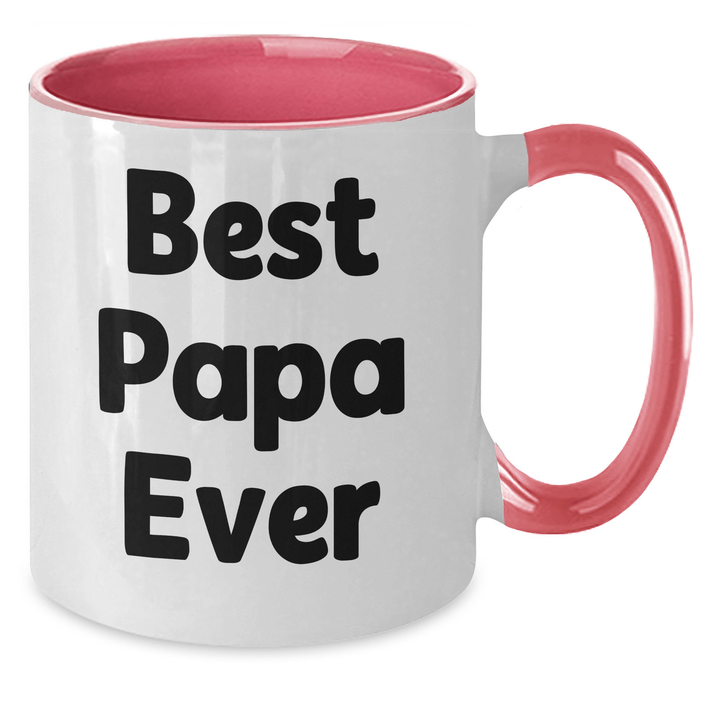 Funny Papa Gifts from Friends and Family - Best Papa Ever Two Tone Coffee Mug for Graduation - Victory Thru Vision