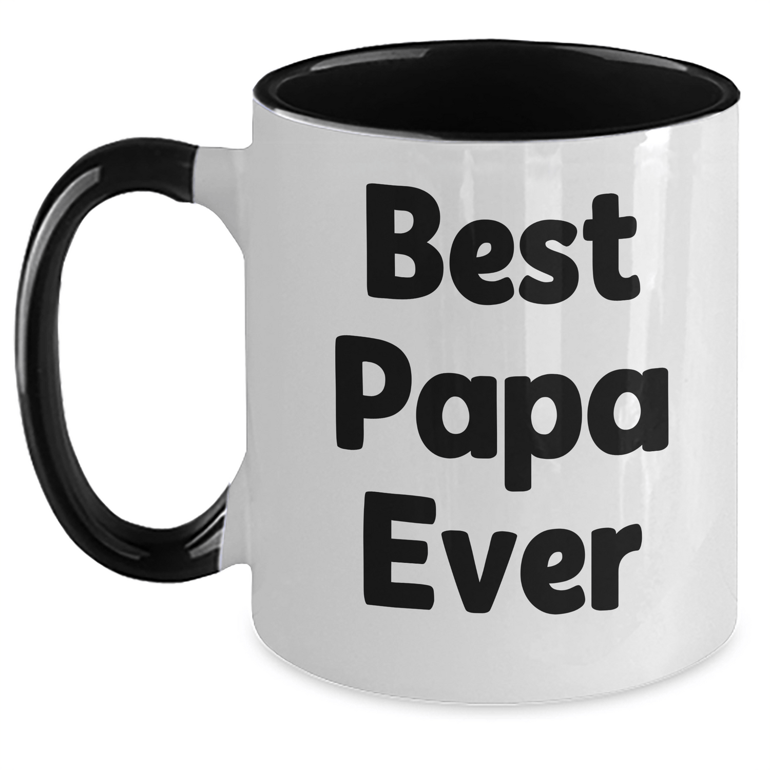 Funny Papa Gifts from Friends and Family - Best Papa Ever Two Tone Coffee Mug for Graduation - Victory Thru Vision