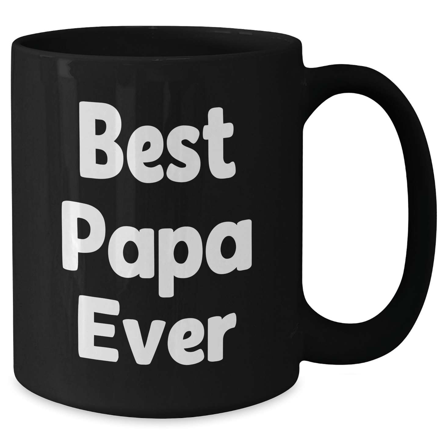 Funny Papa Humor Black Coffee Mug, Gifts for Papa from Friends, Unique Graduation Mugs, Best Papa Ever Quote - Victory Thru Vision