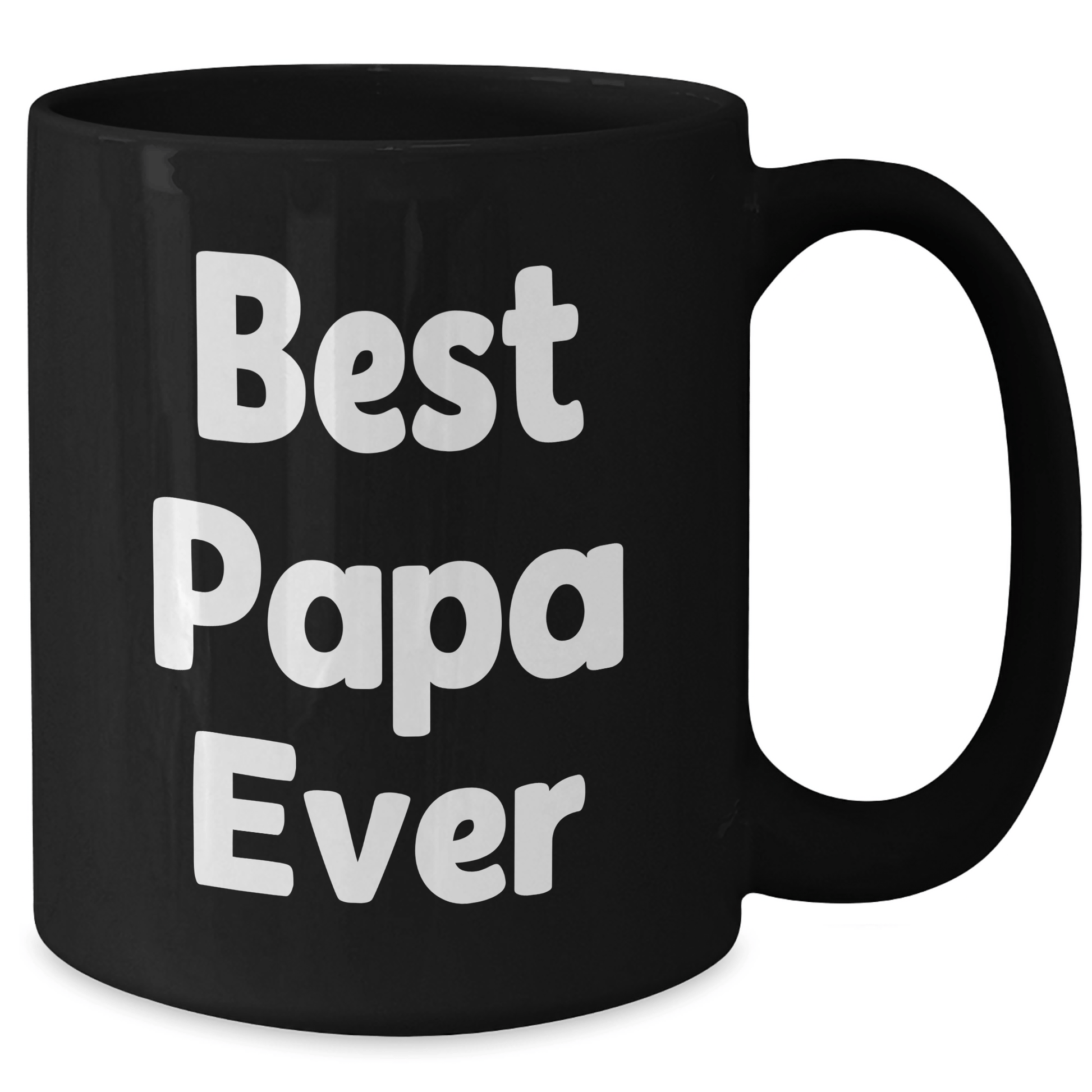 Funny Papa Humor Black Coffee Mug, Gifts for Papa from Friends, Unique Graduation Mugs, Best Papa Ever Quote - Victory Thru Vision