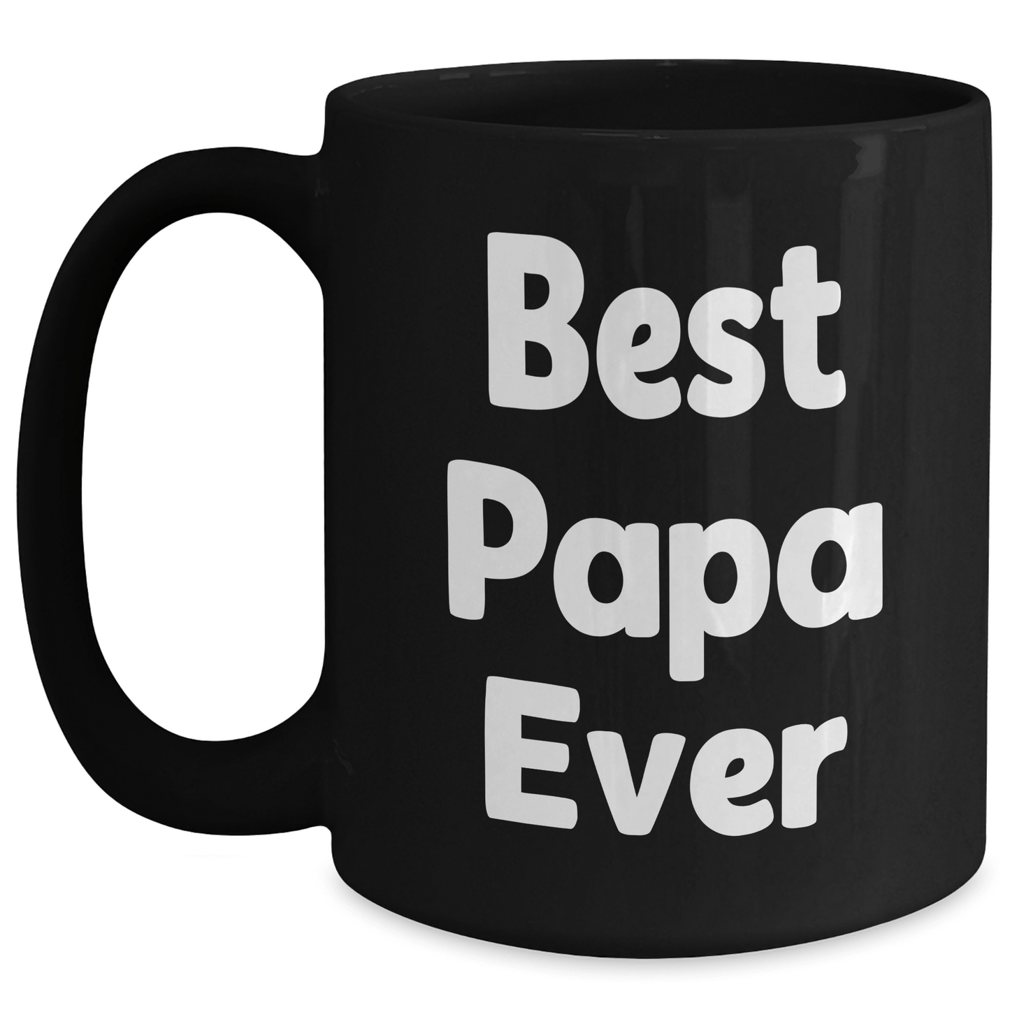 Funny Papa Humor Black Coffee Mug, Gifts for Papa from Friends, Unique Graduation Mugs, Best Papa Ever Quote - Victory Thru Vision
