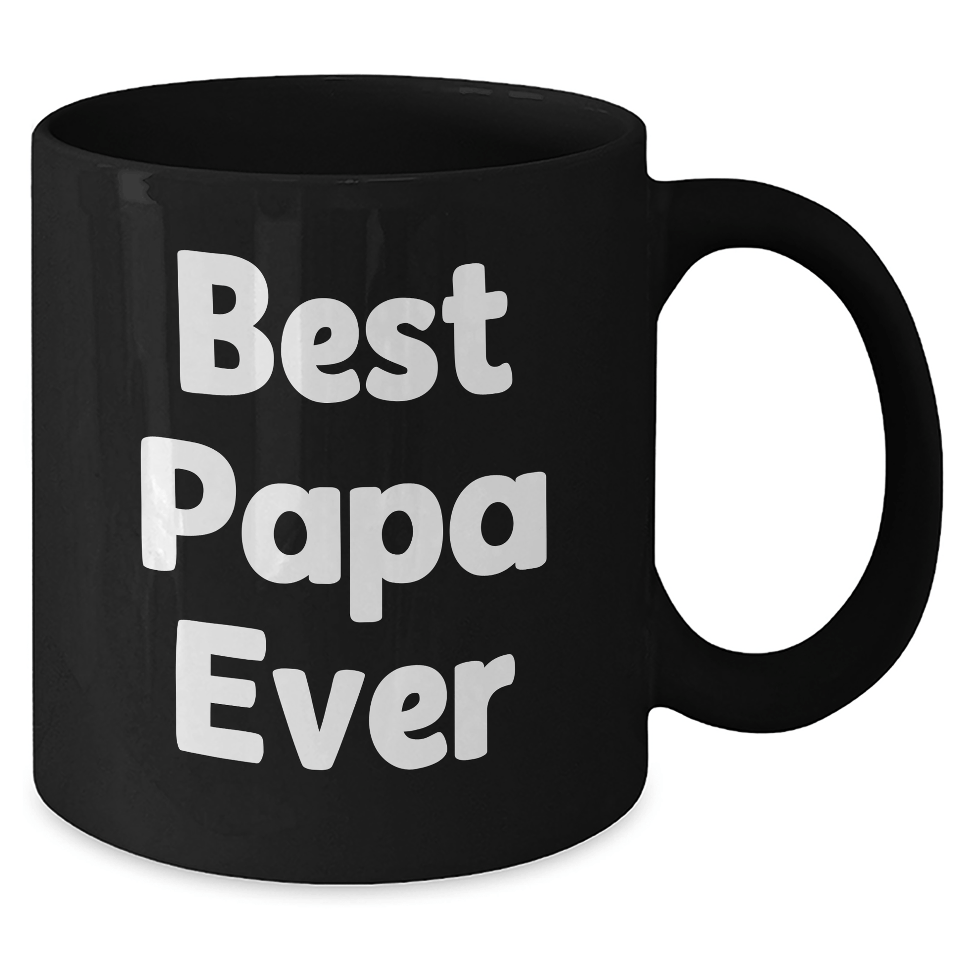 Funny Papa Humor Black Coffee Mug, Gifts for Papa from Friends, Unique Graduation Mugs, Best Papa Ever Quote - Victory Thru Vision