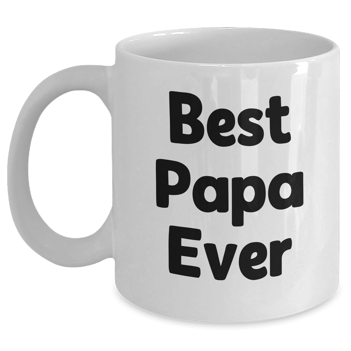 Funny Papa White Coffee Mug for Best Papa Ever, Gifts from Men, Women, or Friends to Papa on Graduation, 11oz or 15oz Capacity - Victory Thru Vision