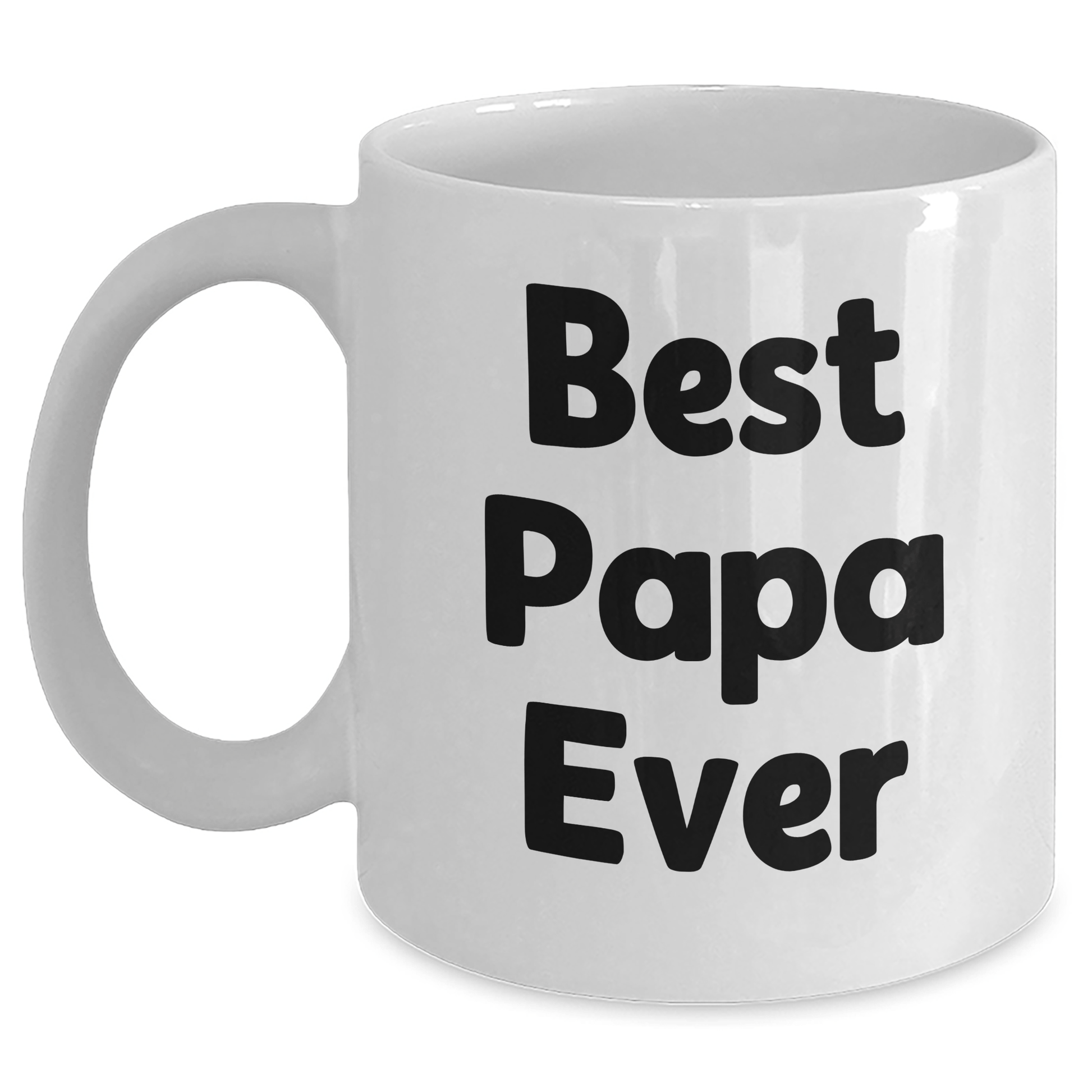 Funny Papa White Coffee Mug for Best Papa Ever, Gifts from Men, Women, or Friends to Papa on Graduation, 11oz or 15oz Capacity - Victory Thru Vision