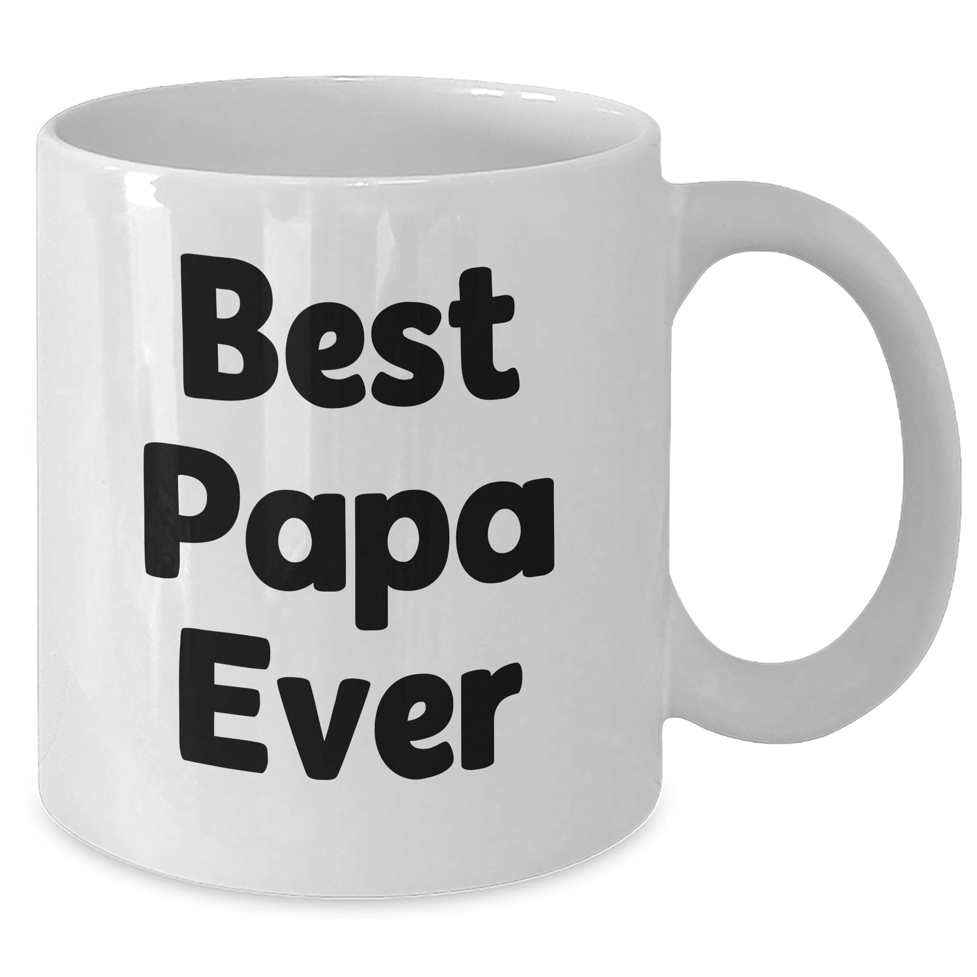 Funny Papa White Coffee Mug for Best Papa Ever, Gifts from Men, Women, or Friends to Papa on Graduation, 11oz or 15oz Capacity - Victory Thru Vision