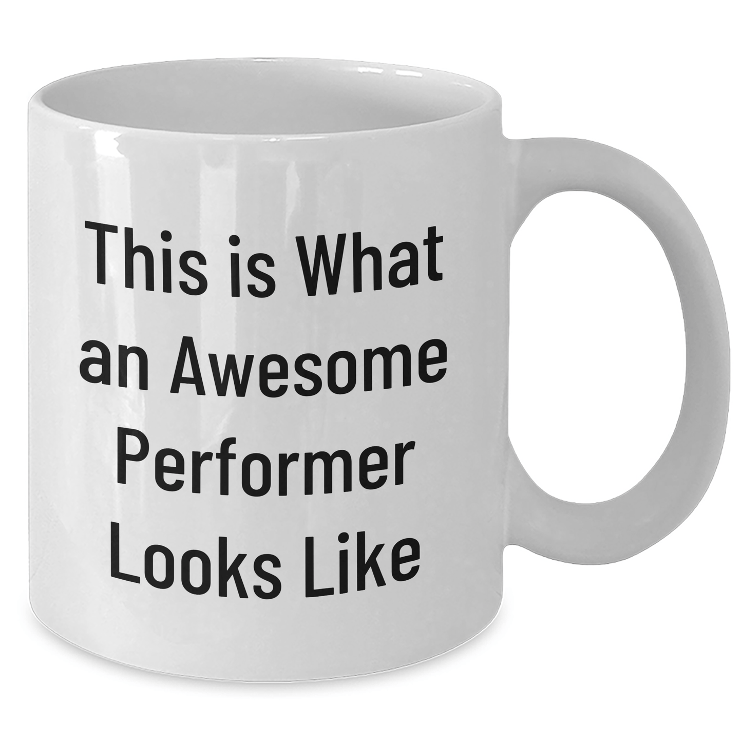 Funny Performer Gifts from Friends for Graduation, White Coffee Mug with Inspirational Quote - Victory Thru Vision