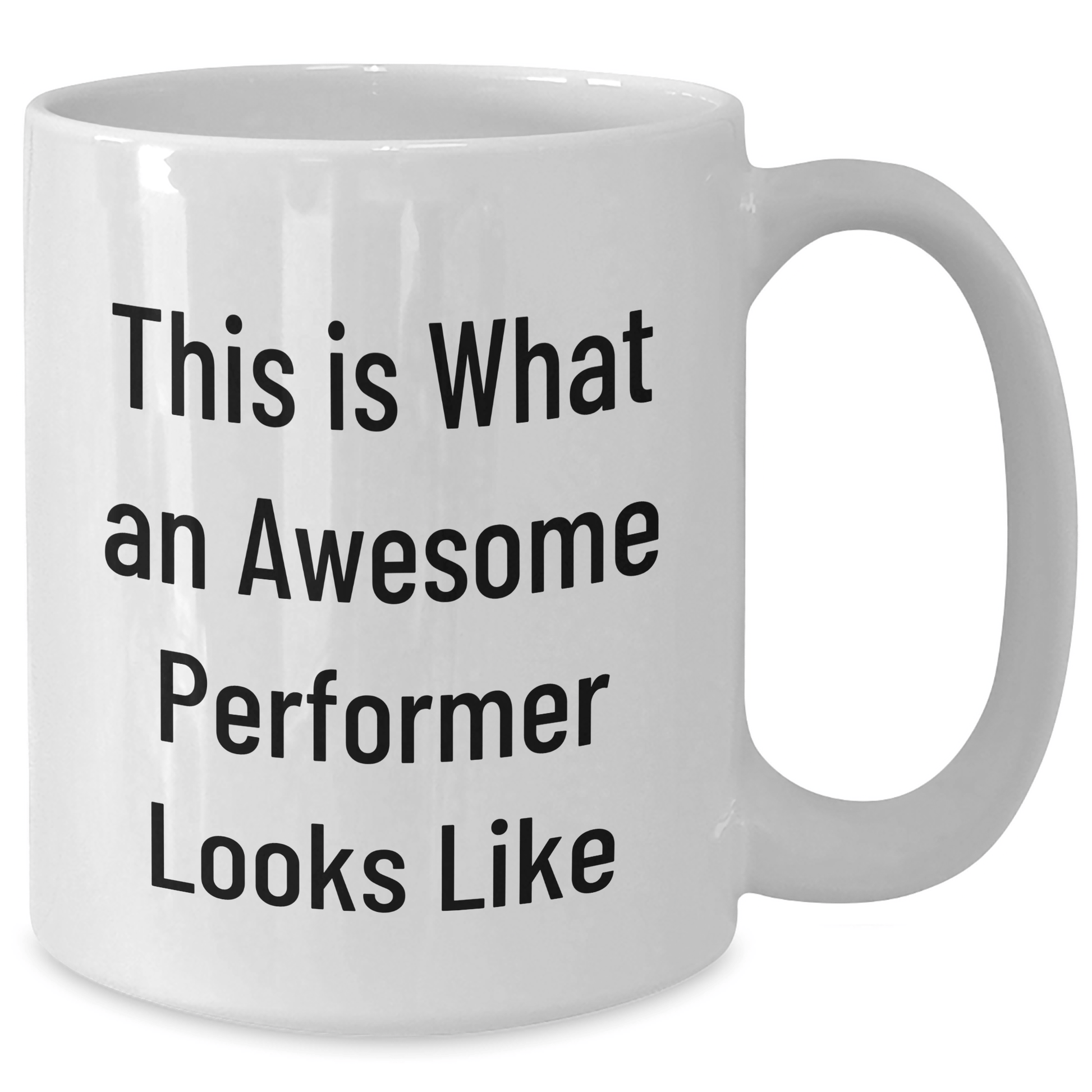 Funny Performer Gifts from Friends for Graduation, White Coffee Mug with Inspirational Quote - Victory Thru Vision