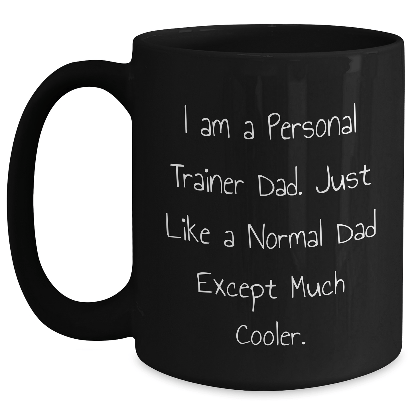 Funny Personal Trainer Dad Gifts - Black Coffee Mug for Men - Father's Day Unique Gifts from Family - Victory Thru Vision 