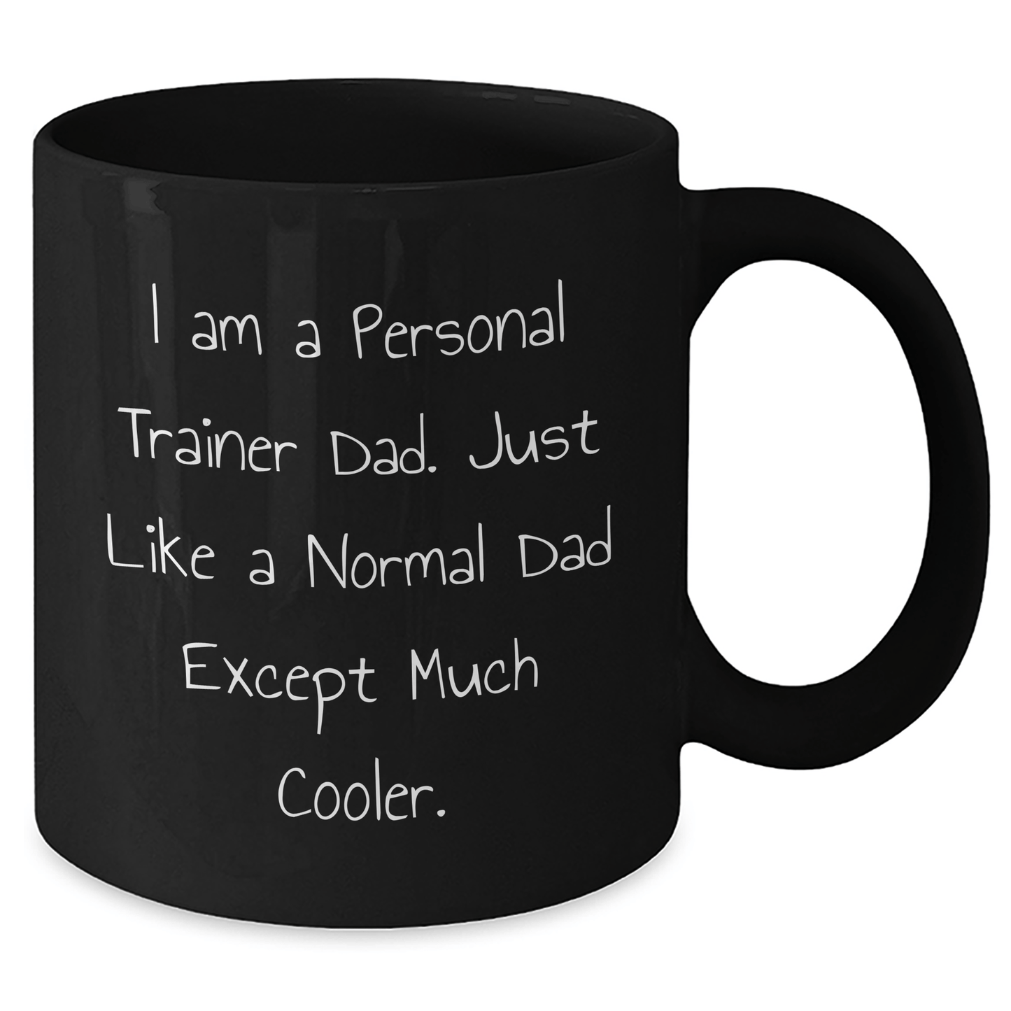 Funny Personal Trainer Dad Gifts - Black Coffee Mug for Men - Father's Day Unique Gifts from Family - Victory Thru Vision 