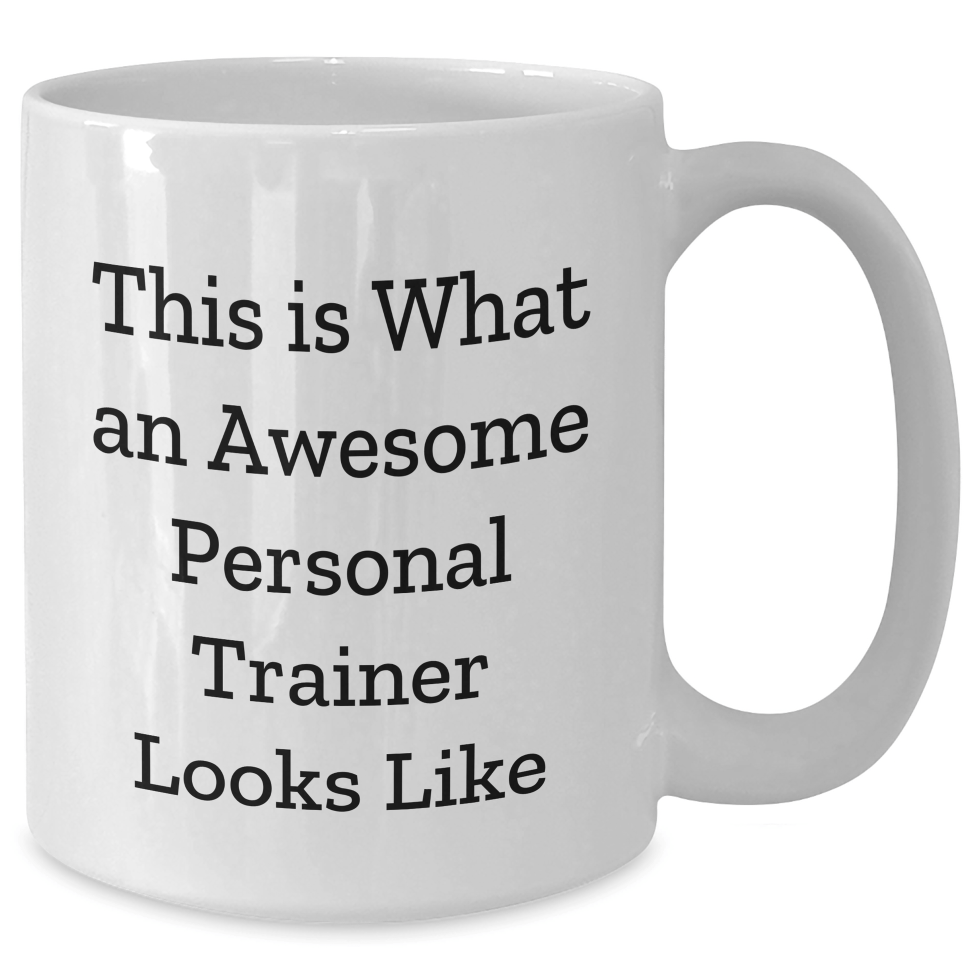 Funny Personal Trainer Gifts, Gifts from Friends for Awesome Personal Trainers, White Coffee Mug - Victory Thru Vision