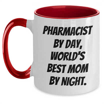 Funny Pharmacist Gifts from Mom - Pharmacist By Day, World's Best Mom By Night. - Graduation Unique Gifts for Her - Victory Thru Vision