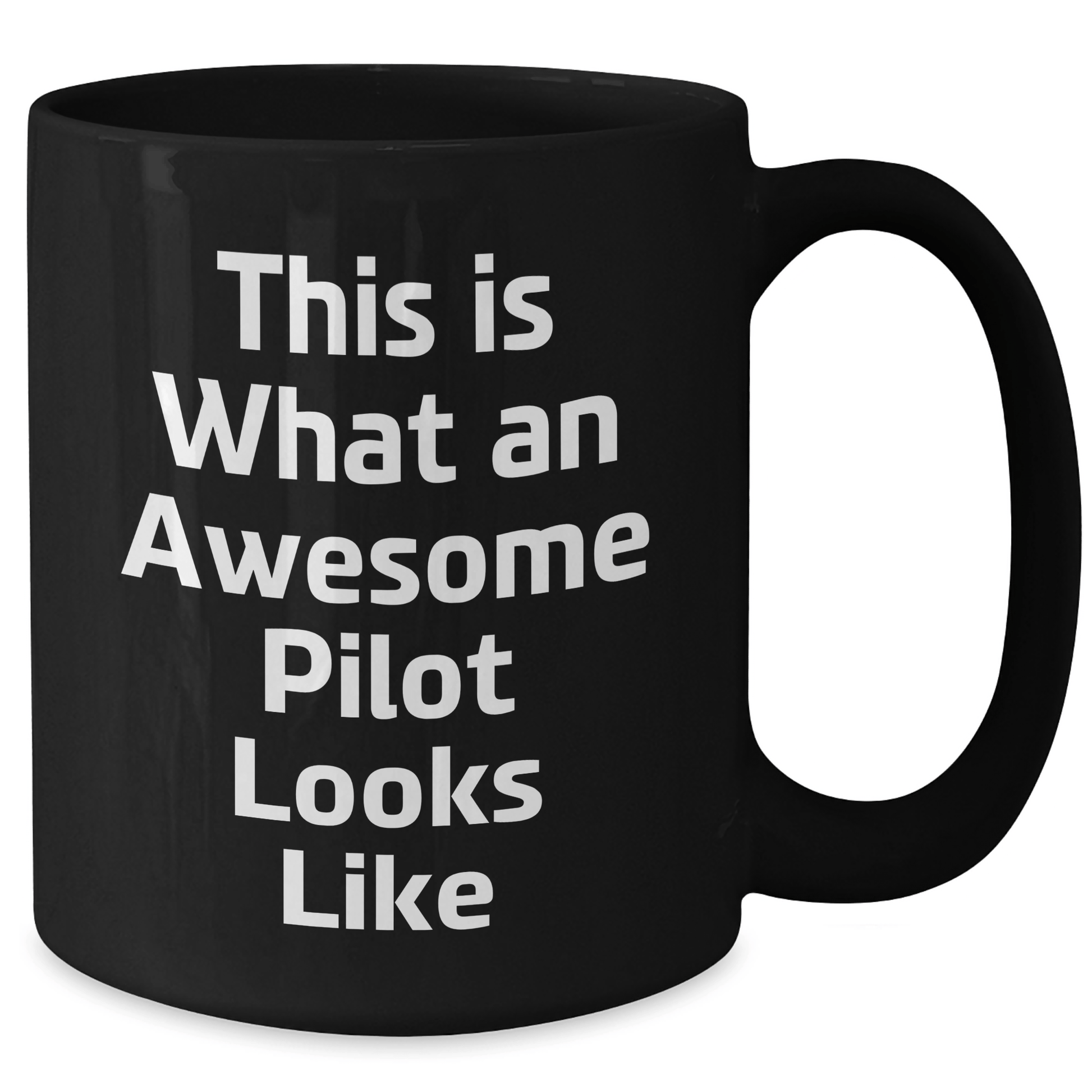 Funny Pilot Gifts from Friends for Awesome Pilots on Father's Day - Black Coffee Mug - Victory Thru Vision
