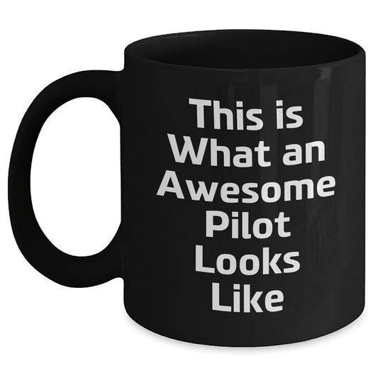 Funny Pilot Gifts from Friends for Awesome Pilots on Father's Day - Black Coffee Mug - Victory Thru Vision