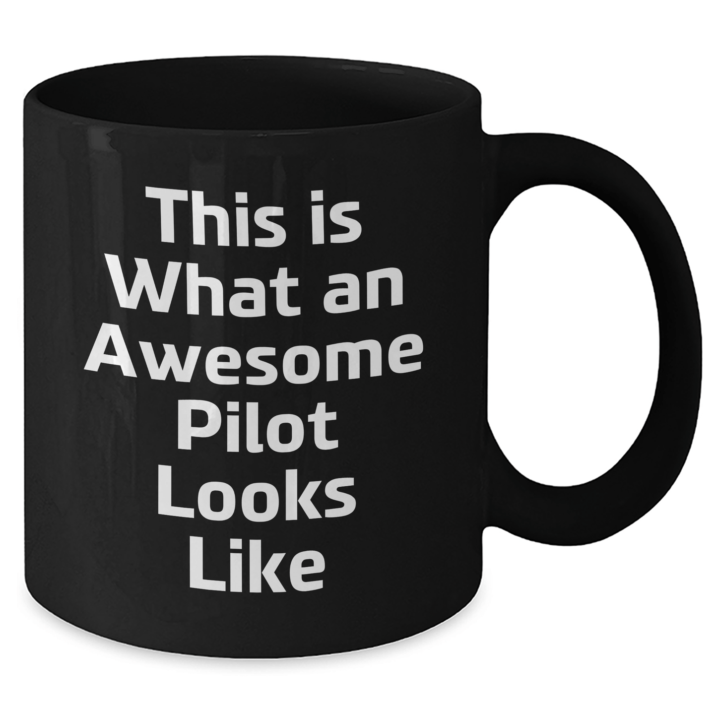 Funny Pilot Gifts from Friends for Awesome Pilots on Father's Day - Black Coffee Mug - Victory Thru Vision
