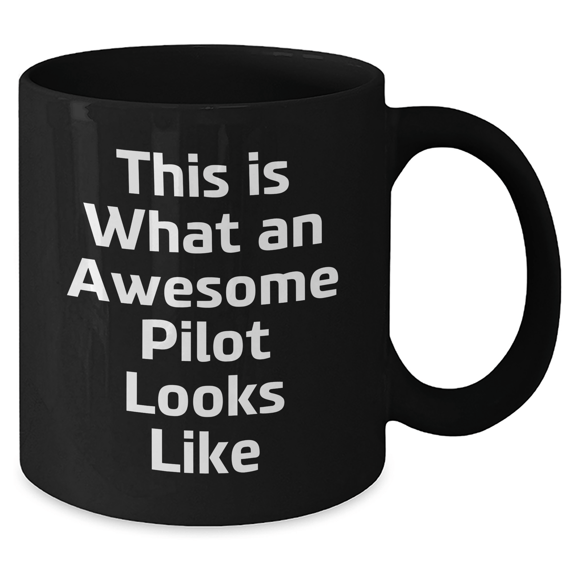 Funny Pilot Gifts from Friends for Awesome Pilots on Father's Day - Black Coffee Mug - Victory Thru Vision