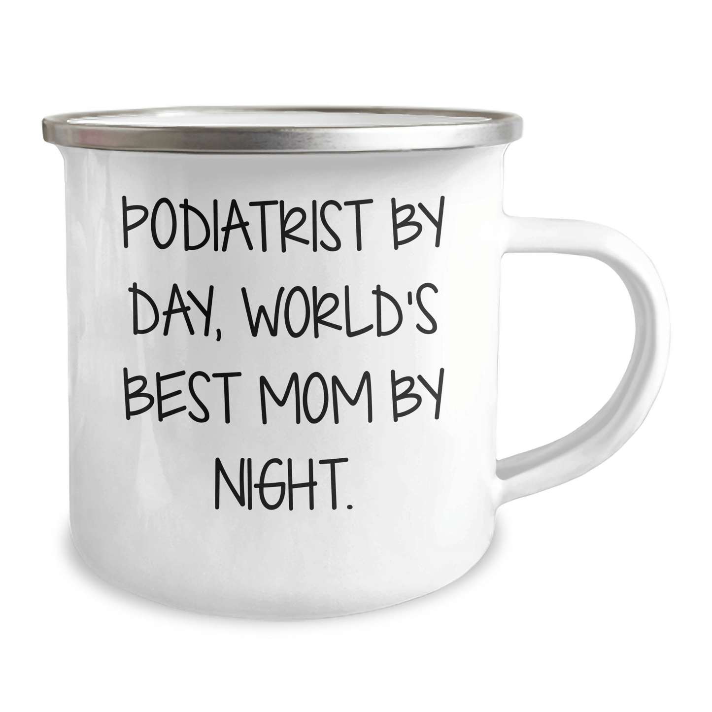Funny Podiatrist Gifts, Camping Mug for Men, Gifts from Mom, 'Podiatrist by Day, World's Best Mom by Night' - Father's Day Unique Gifts - Victory Thru Vision 