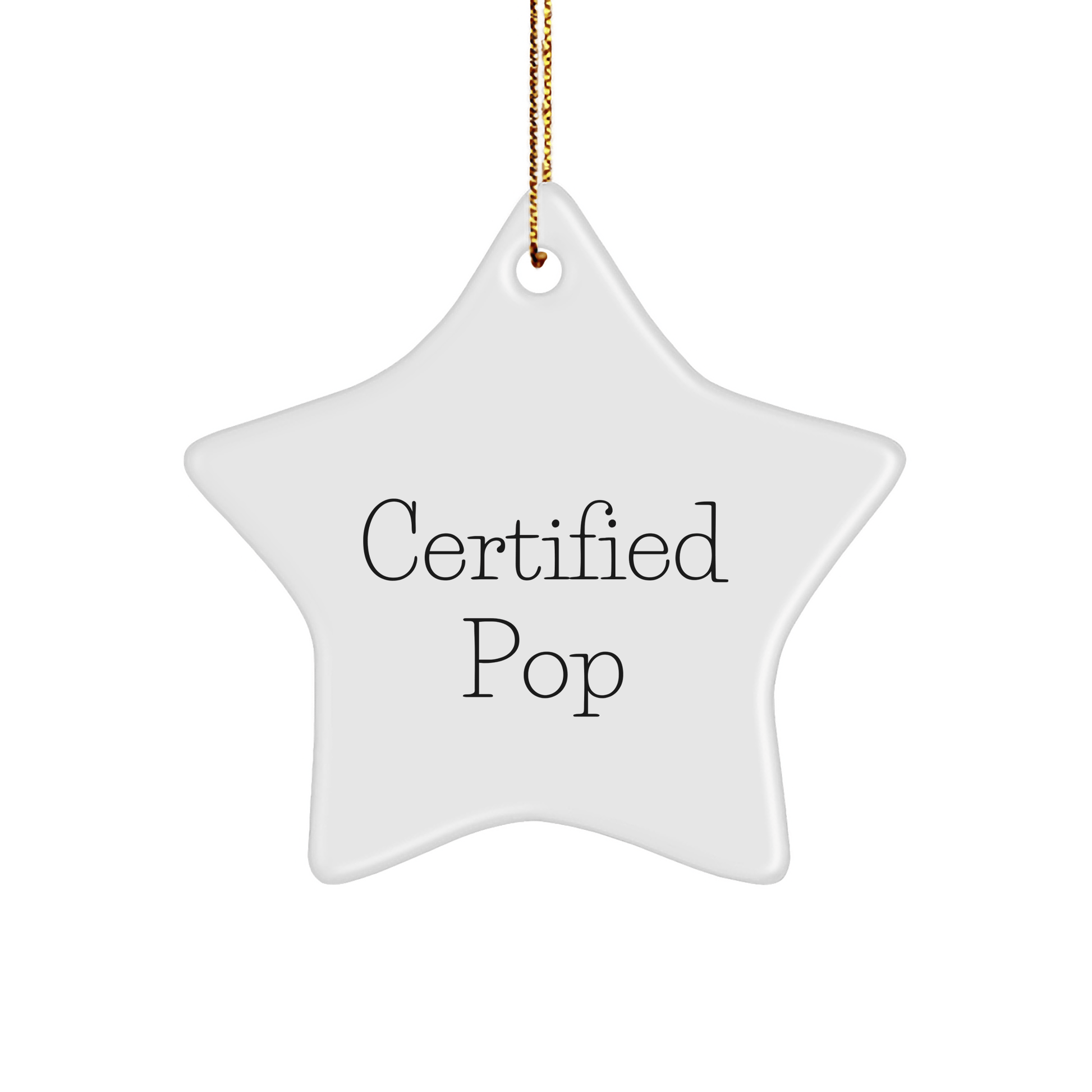 Funny Pop Gifts from Friends, Inspirational Star Ornament Quotes for Pop Lovers, Christmas Unique Gifts for Family - Victory Thru Vision