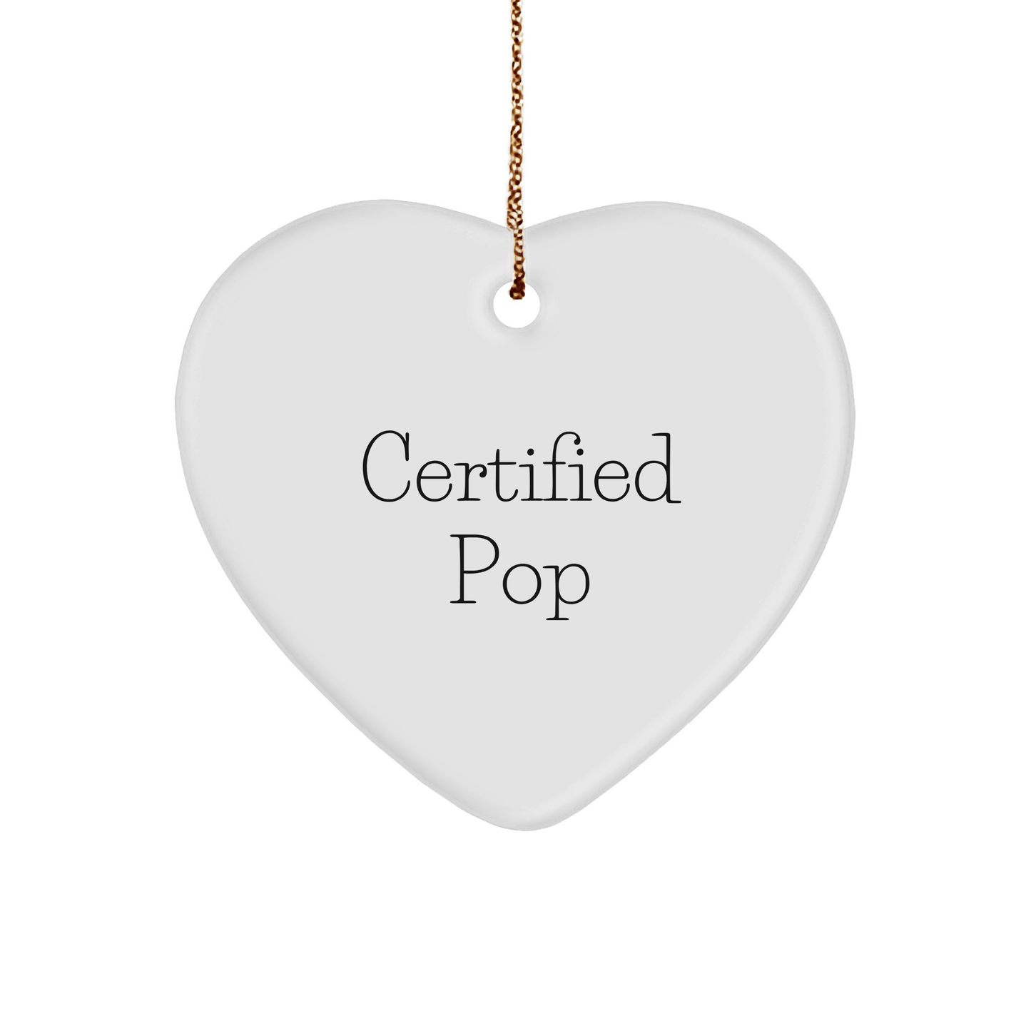 Funny Pop Gifts from Friends to Family - Heart Ornament for Christmas Pop Enthusiasts - Certified Quote - Victory Thru Vision