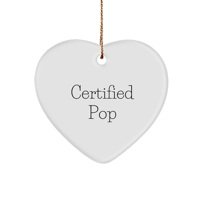 Funny Pop Gifts from Friends to Family - Heart Ornament for Christmas Pop Enthusiasts - Certified Quote - Victory Thru Vision