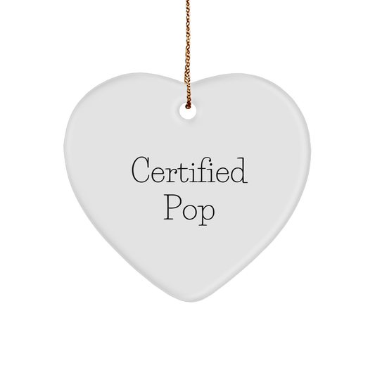 Funny Pop Gifts from Friends to Family - Heart Ornament for Christmas Pop Enthusiasts - Certified Quote - Victory Thru Vision