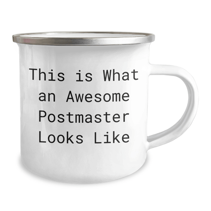 Funny Postmaster Gifts for Men from Friends, This Is What An Awesome Postmaster Looks Like, Camping Mug for Father's Day - Victory Thru Vision 