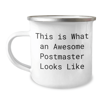 Funny Postmaster Gifts for Men from Friends, This Is What An Awesome Postmaster Looks Like, Camping Mug for Father's Day - Victory Thru Vision 